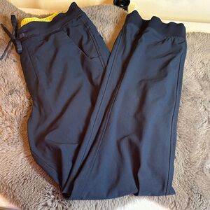 Birddogs Black Jogger Pants with Yellow Waistband